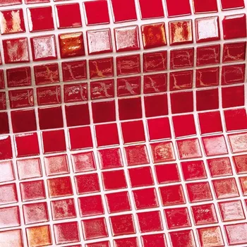 Dlažba METAL RUBI plato skleněné mozaiky 2,5x2,5cm, 0,155m2