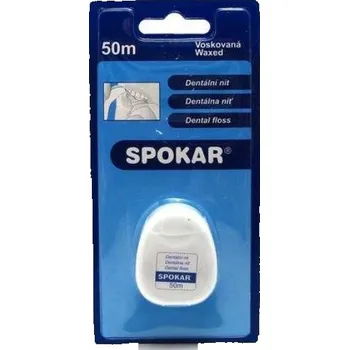 Zubní nit SPOKAR Dentální nit voskovaná 50m