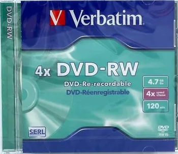 Optické médium Verbatim DVD+RW 4,7 GB 120 min 4x jewel box