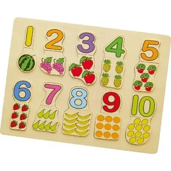 Vkládačka čísla + ovoce  