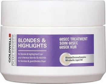 Vlasová regenerace Goldwell Dualsenses Blondes & Highlights 60sec maska pro blond a melírované vlasy 200 ml