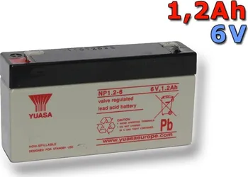 Záložní baterie Staniční (záložní) baterie YUASA NP1.2-6, 1,2Ah, 6V