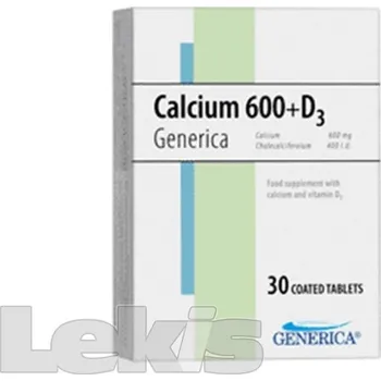 Calcium 600+D3 Generica tbl.30