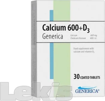 Calcium 600+D3 Generica tbl.30