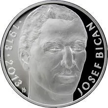 Česká mincovna Stříbrná mince 200 Kč 2013 Josef Bican proof 13 g