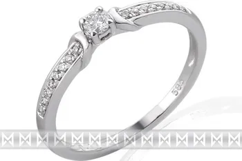 Prsten Zásnubní zlatý diamantový prsten posetý diamanty 17ks vel.53 P445 386-0836.0.53.99