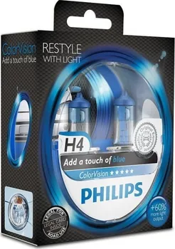 Autožárovka Autožárovky H4 12V Modrý design ColorVision Blue 12342CVPBS2 Philips