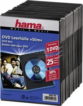 Hama Slim DVD Jewel Case pack of 25 black 51182
