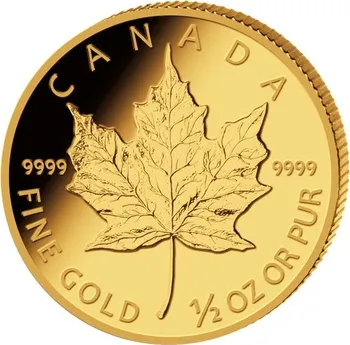 The Royal Canadian Mint Maple Leaf zlatá mince 1/2 oz