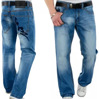 Hoodboyz Men Loose Fit Jeans Blue