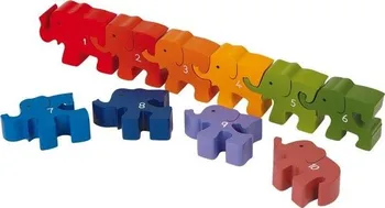 Dřevěná hračka Sloní karavana