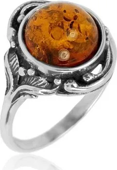 Prsten Silvego stříbrný prsten s Jantarem AAJR045