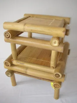 Taburet Bambusová stolička set 2 ks