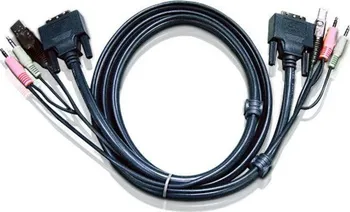 KVM přepínač ATEN Cable DVI-D/USB, Audio - 1.8m