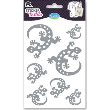 kreativní sada Aladine samolepky na textil, ještěrky glitrové
