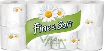 Toaletní papír Fine & Soft toaletní papír s vůní heřmánku 8 x 150 útržků 3 vrstvý