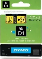 Pásek do tiskárny DYMO 45018 Samolepící páska - 12 mm 7 m (černá/žlutá)