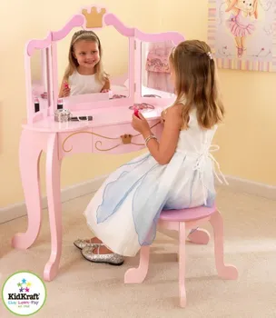 Dřevěná hračka KidKraft kosmetický stolek s židličkou Princezna