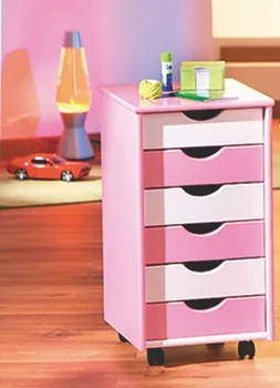 Dětská skříň Pierre - úložný kontejner růžový