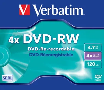 Optické médium Verbatim DVD+RW 4,7GB 5ks