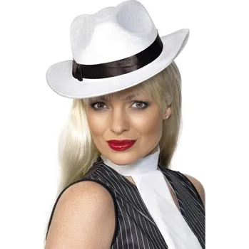 Smiffys Klobouk Gangsterka bílý