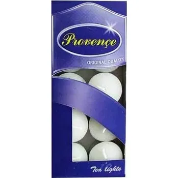 Provence Čajová svíčka bílá 10 ks, 3, 5 x 1, 5 cm