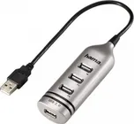 USB 2.0 HUB 1:4, stříbrný