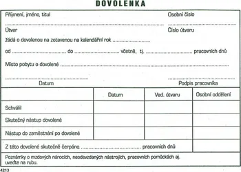 Tiskopis Dovolenka Tipas - A6 / 100 listů / 4213