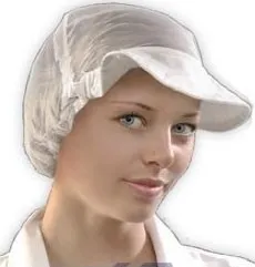 Čepice Kuchařská čepice s kšiltem NELA bílá