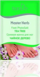 Kosmetika na nohy tianDe Solná koupel na nohy Čajovníkový strom 50g Série na nohy Master Herb