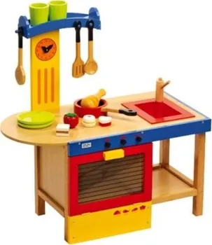 Dětská kuchyňka Legler dřevěná kuchyňka Magic + příslušenství