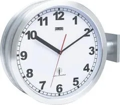 Hodiny Nádražní DCF hodiny Ø 38 cm, hliník