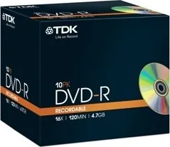 Optické médium TDK DVD+R 4,7GB 16x jewel box 10ks pack 