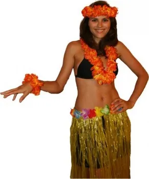 Karnevalový kostým Havajská sada věnců oranžová