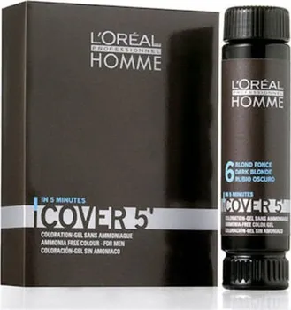 barva na vlasy L´Oreal Paris Homme Cover 5 Hair Color 3x50ml Barva na vlasy - tmavě hnědá