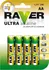 Článková baterie Alkalická baterie RAVER LR6 (AA)