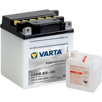 Motobaterie Varta Powersports Freshpack 506012 12V 6Ah 58A