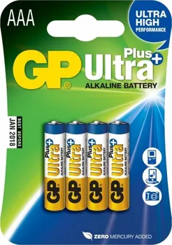 Článková baterie Baterie GP 24AUP Ultra Plus Alkaline LR03 AAA 4ks mikrotužka