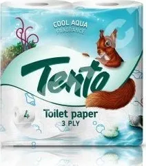 Toaletní papír Tento Cool Aqua toaletní papír 3 vrstvý 4 kusy