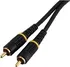Audio kabel cinch vidlice - cinch vidlice, černý, 1,5 m, pozlacený