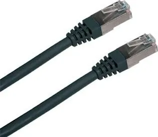 Síťový kabel Datacom, CAT5E, FTP, 1m, černý (15811)