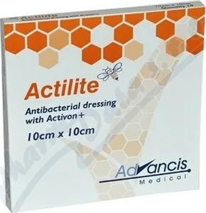 Krytí na ránu Actilite 10x10cm krytí antimikrob.s medem 10ks