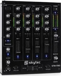 Mixážní pult Skytec STM-7010, 4kanálový DJ mixážní pult, USB, MP3, EQ
