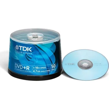 Optické médium TDK DVD-R 4,7 GB 16x 50 cake