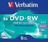 Optické médium Verbatim DVD+RW jewel case 5 4.7GB 4x