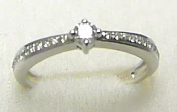 Prsten Luxusní mohutný zásnubní prsten s pravými diamanty (22x0,09ct a 1x0,08ct) P353 