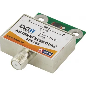 Anténní zesilovač EMOS J5803 anténní předzesilovač 30dB VHF/UHF