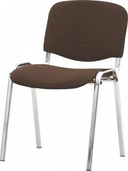 Jednací židle Židle, chrom + hnědá, ISO 
