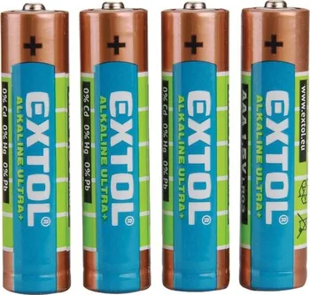 Článková baterie Baterie EXTOL ENERGY LR03 alkalická 4 x AAA