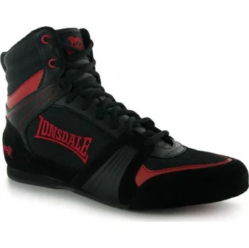 Lonsdale Storm Boxing Boots Mens černá/červená Boxerská obuv Lonsdale Storm Boxing Boots Mens černá/červená